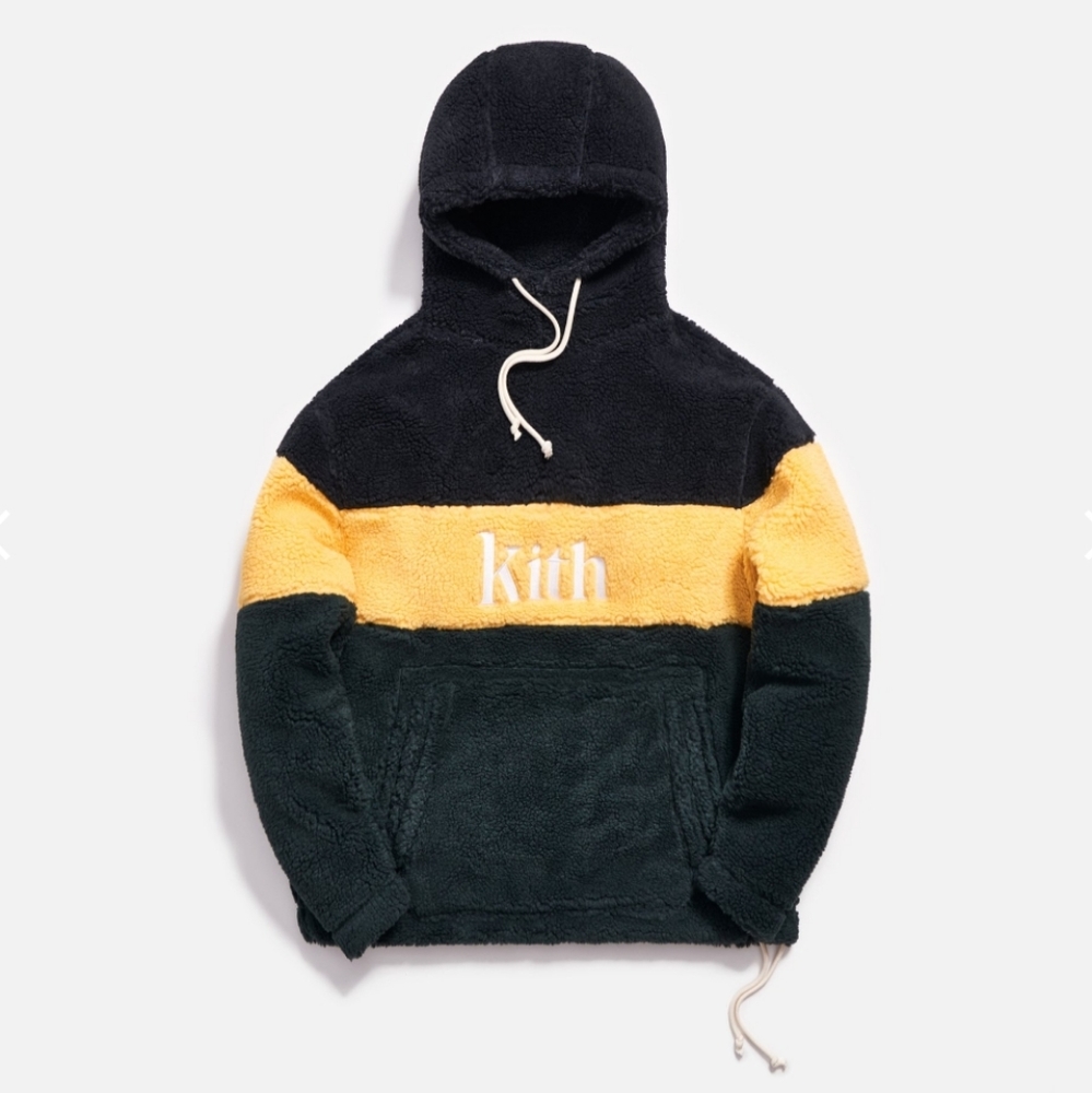 Kith sherpa double pocket hoodie